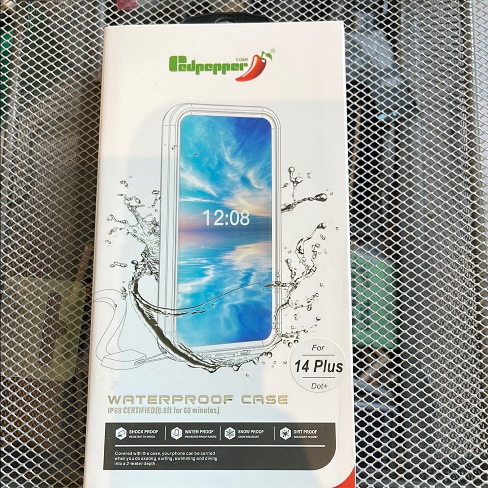 White Waterproof iPhone 14 Plus Case